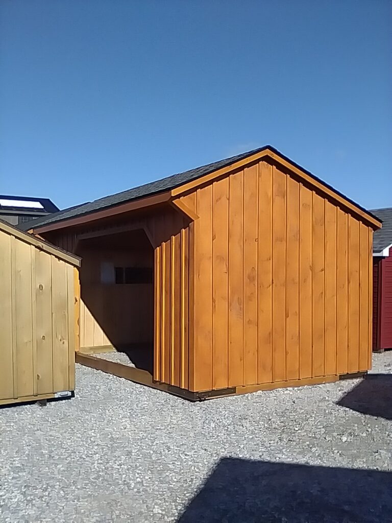 in stock 10x16 run in shed