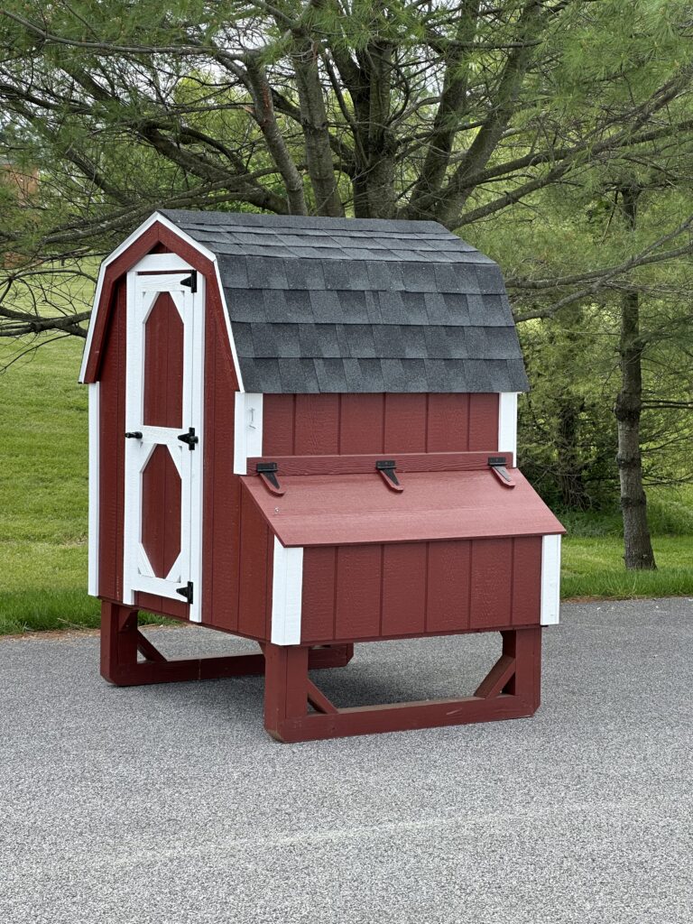 in-stock 4x4 dutch red chicken coop