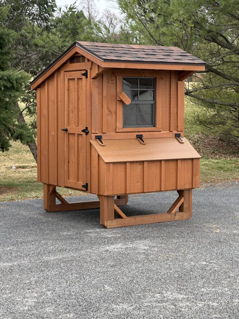 in-stock 4x4 brown quaker chicken coop