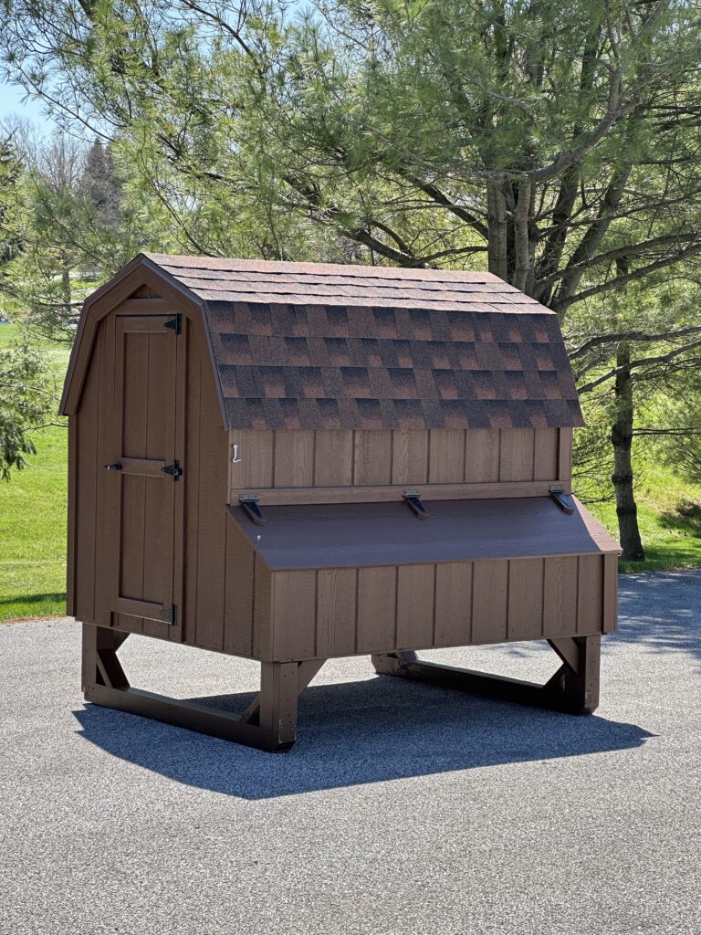in-stock 4x6 dutch dark brown chicken coop