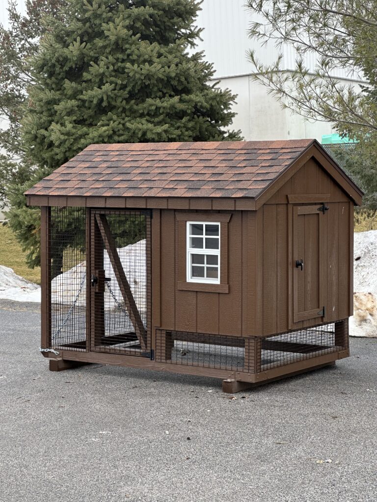 in-stock 5x7 a-frame combo chicken coop