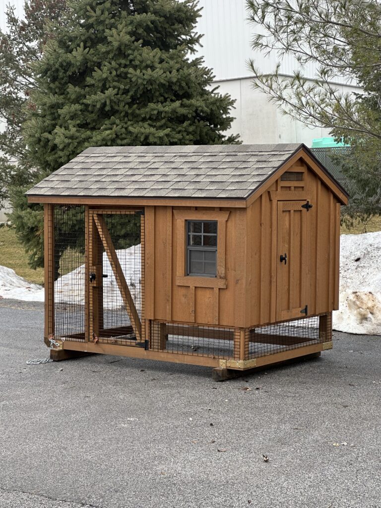 in-stock 5x7 a-frame combo chicken coop